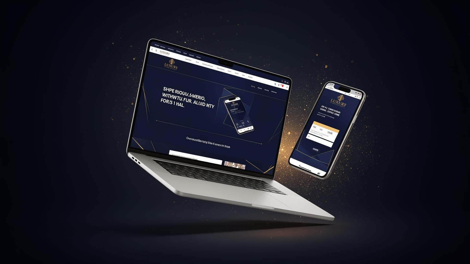 Premium laptop and smartphone displaying EK Innovations website